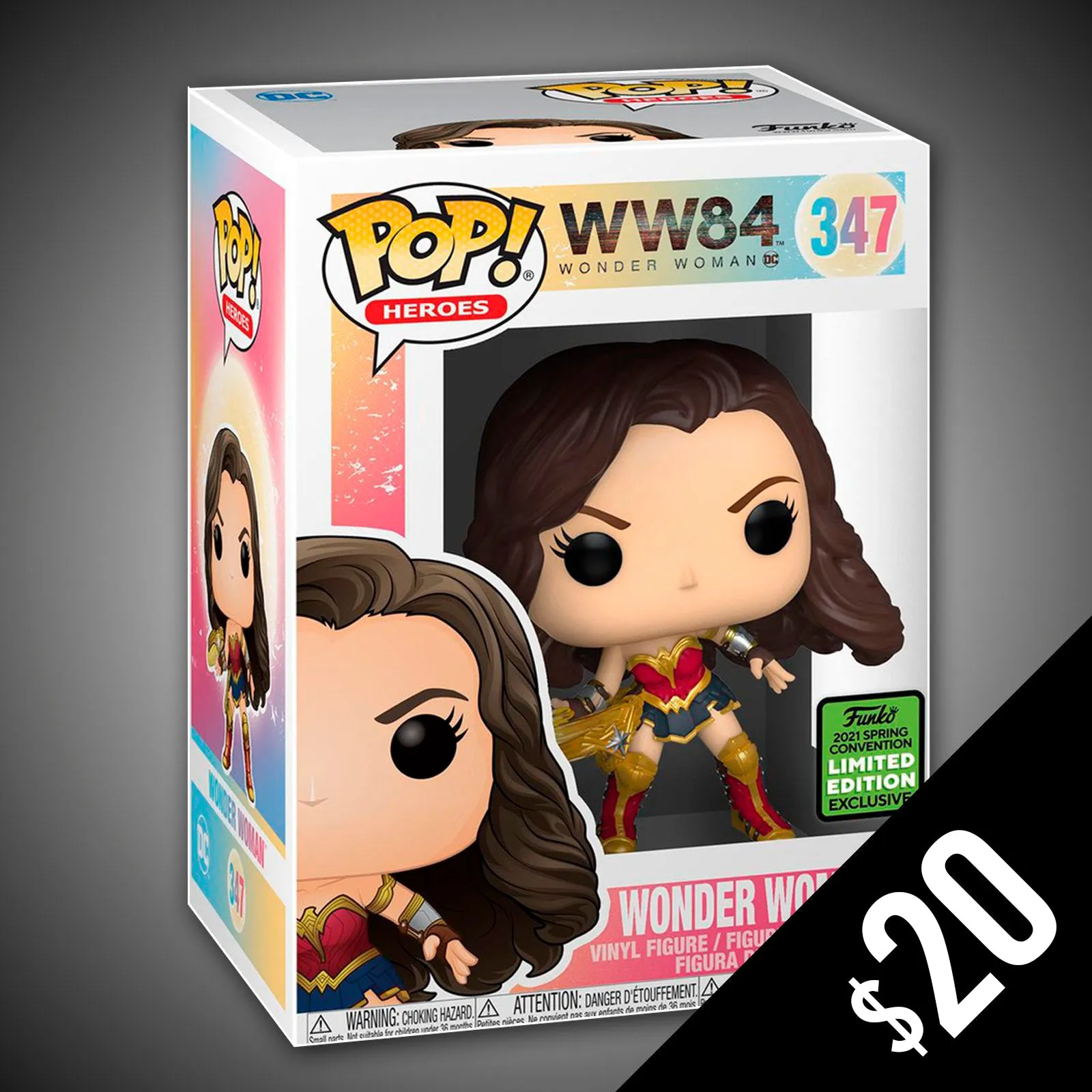 Funko Pop! DC: Wonder Woman (ECCC 2021 Shared Sticker) #347