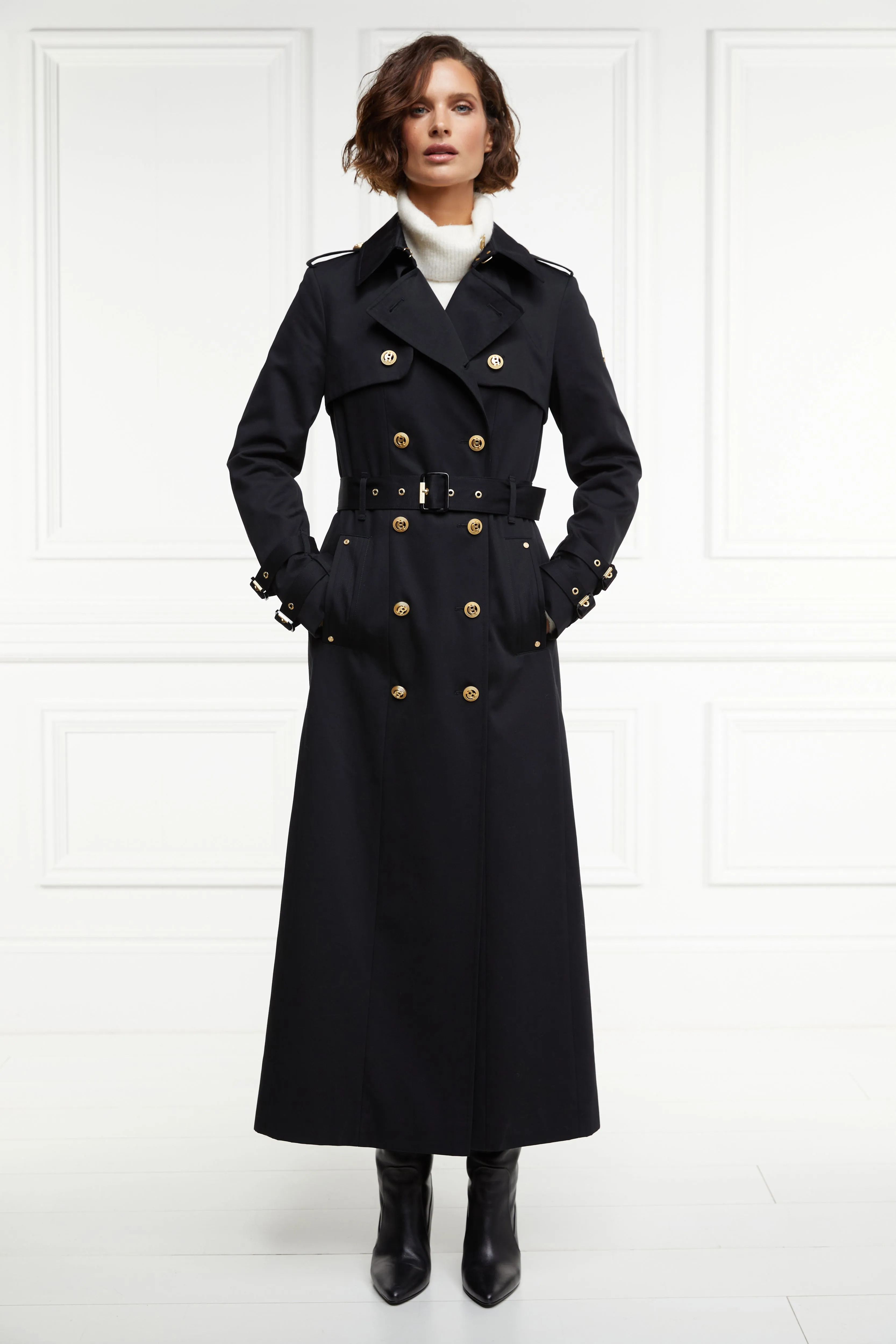 Gatcombe Full Length Trench Coat (Black)