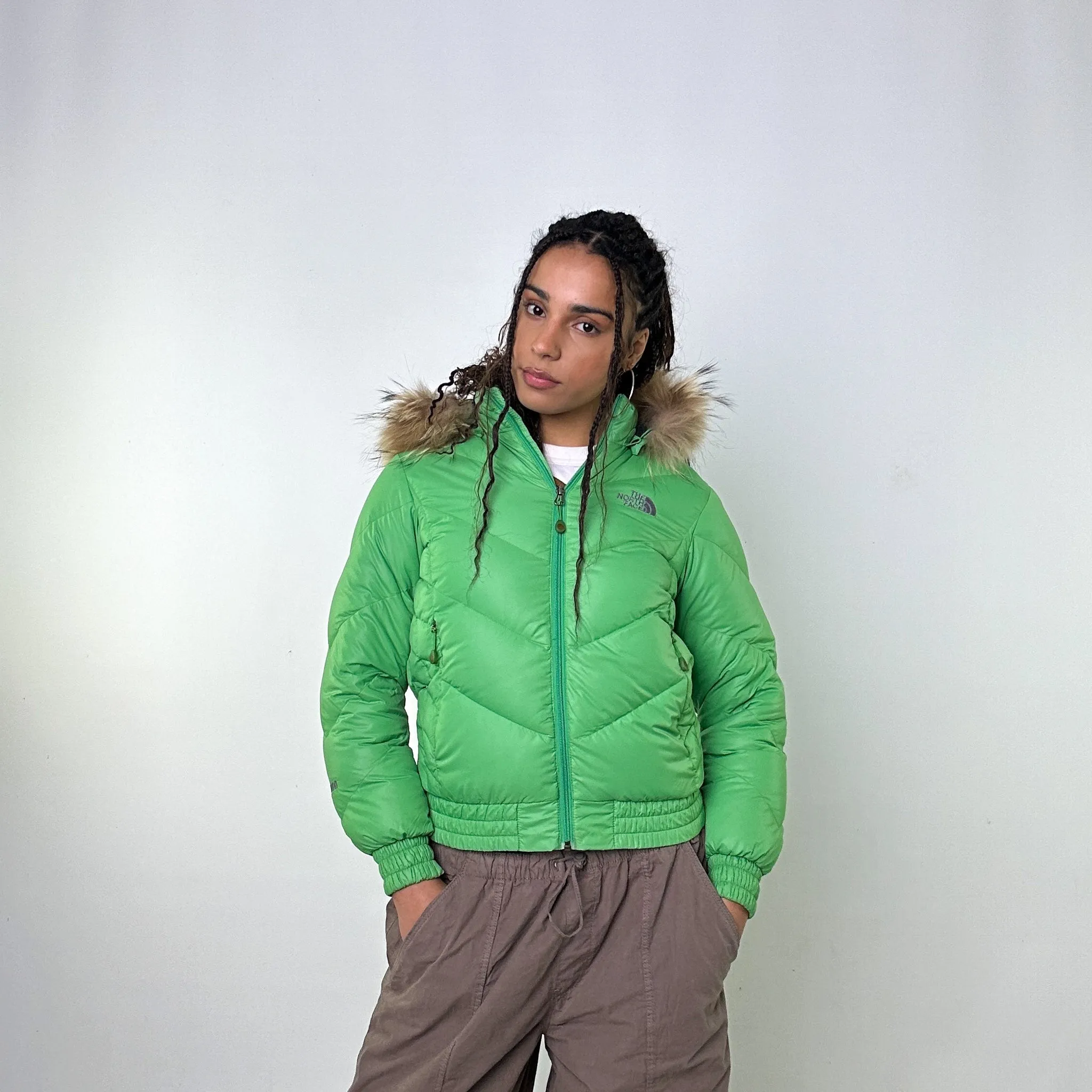 Green 90s The North Face 600 Series Puffer Jacket Coat (M)