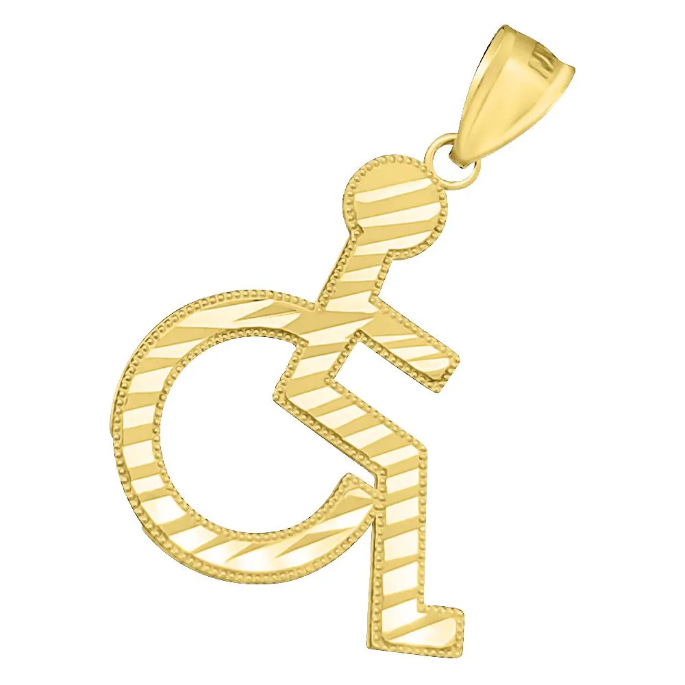 Handicap DC 10K Yellow Gold Pendant