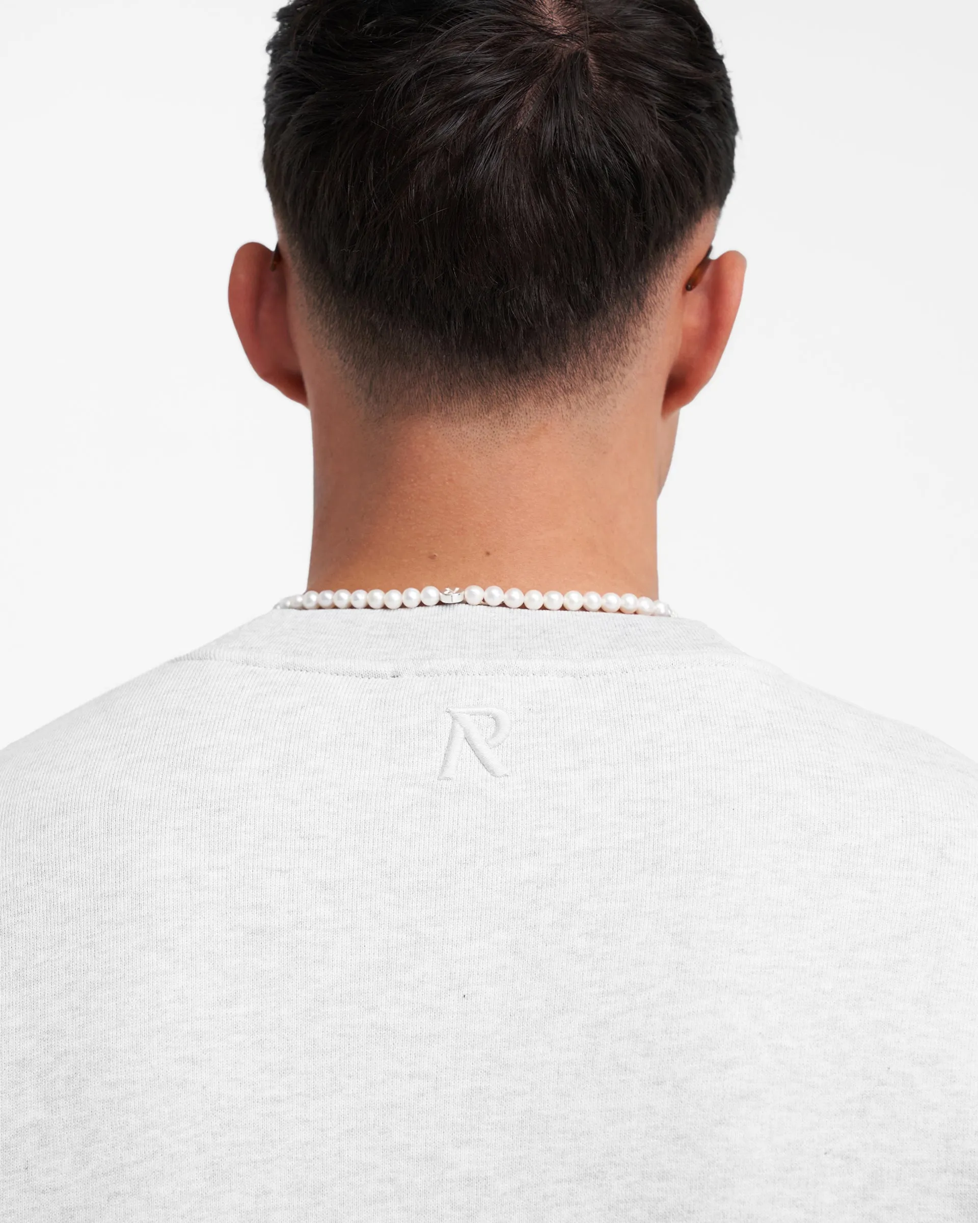 Heavyweight Initial Sweater - Ice Grey Marl