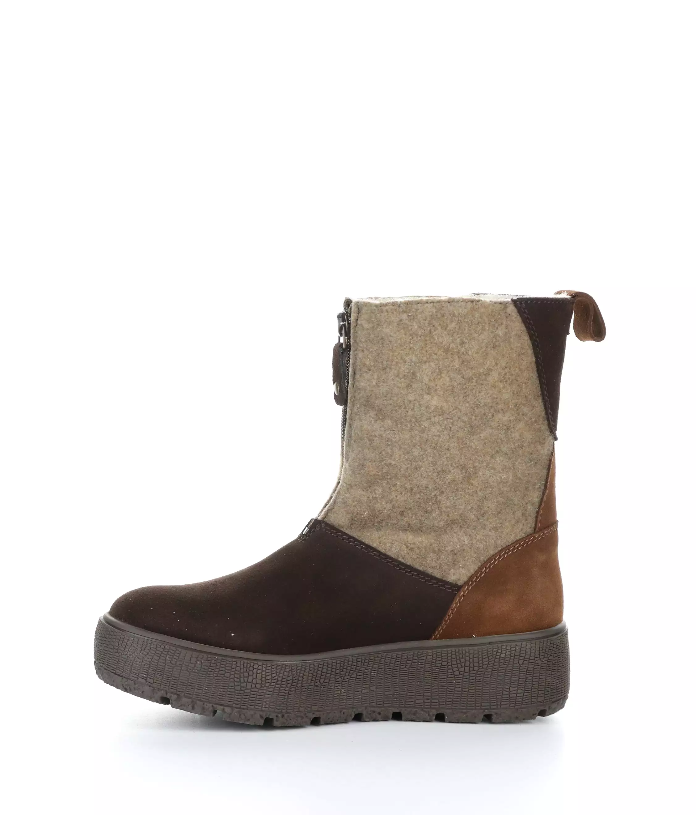 IGNITE COFFEE/BEIGE/NUT Round Toe Boots