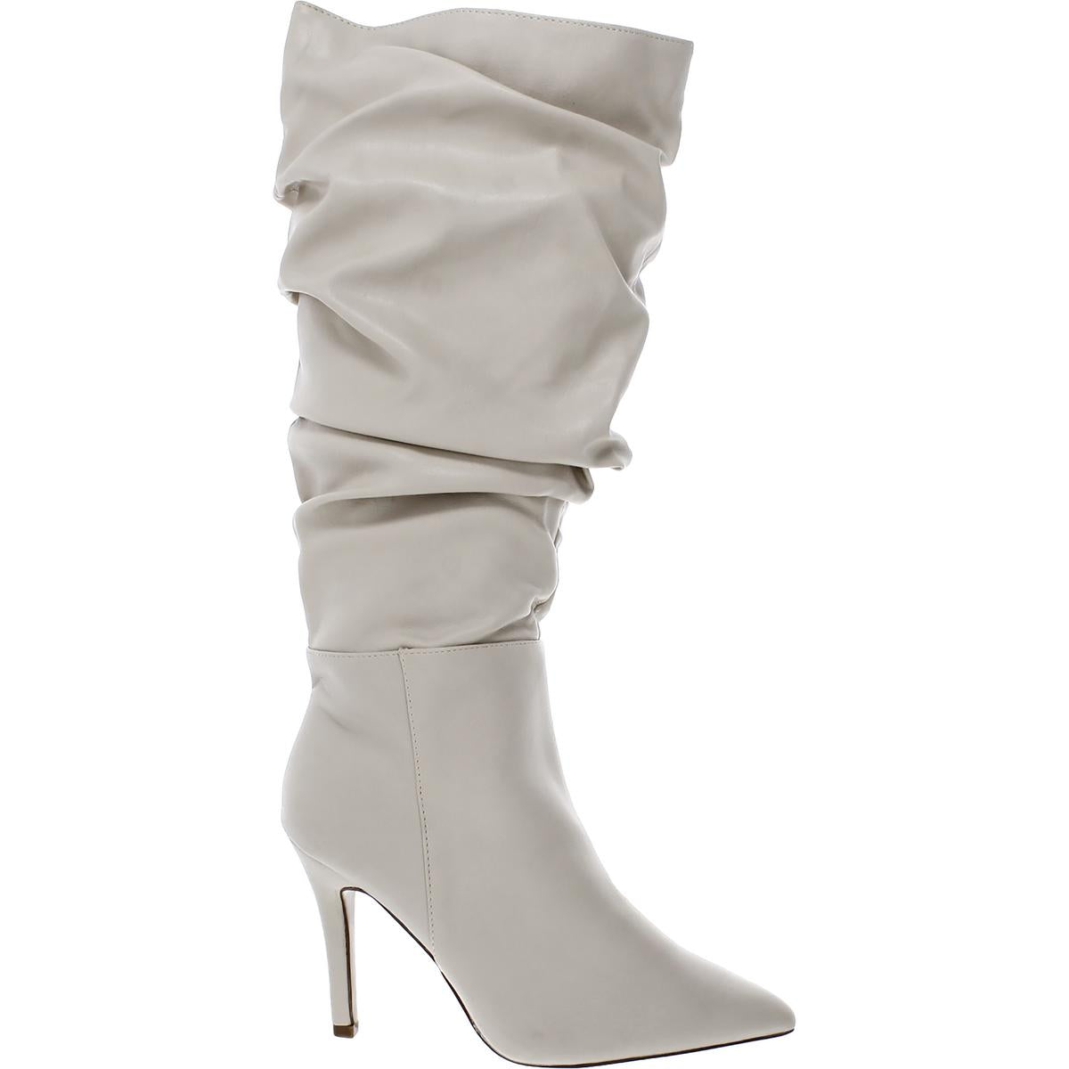 Journee Collection Womens Sarie Faux Leather Extra Wide Calf Mid-Calf Boots