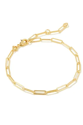 Kendra Scott Courtney Paperclip Bracelet-- Gold