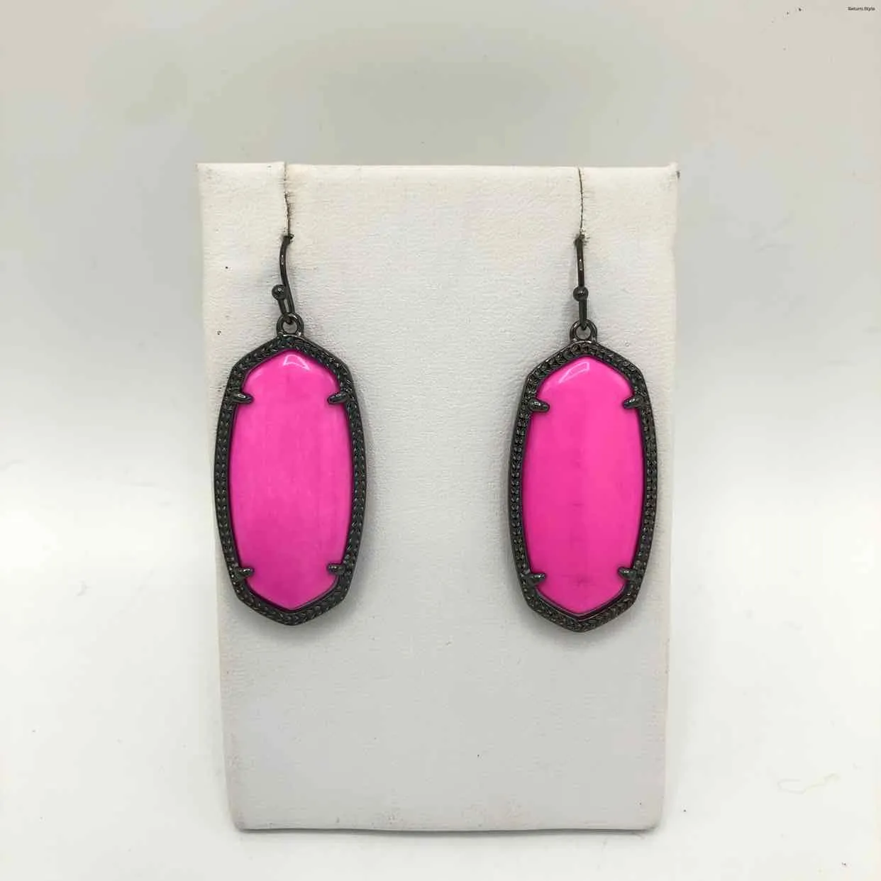 KENDRA SCOTT Fuchsia Gunmetal Earrings