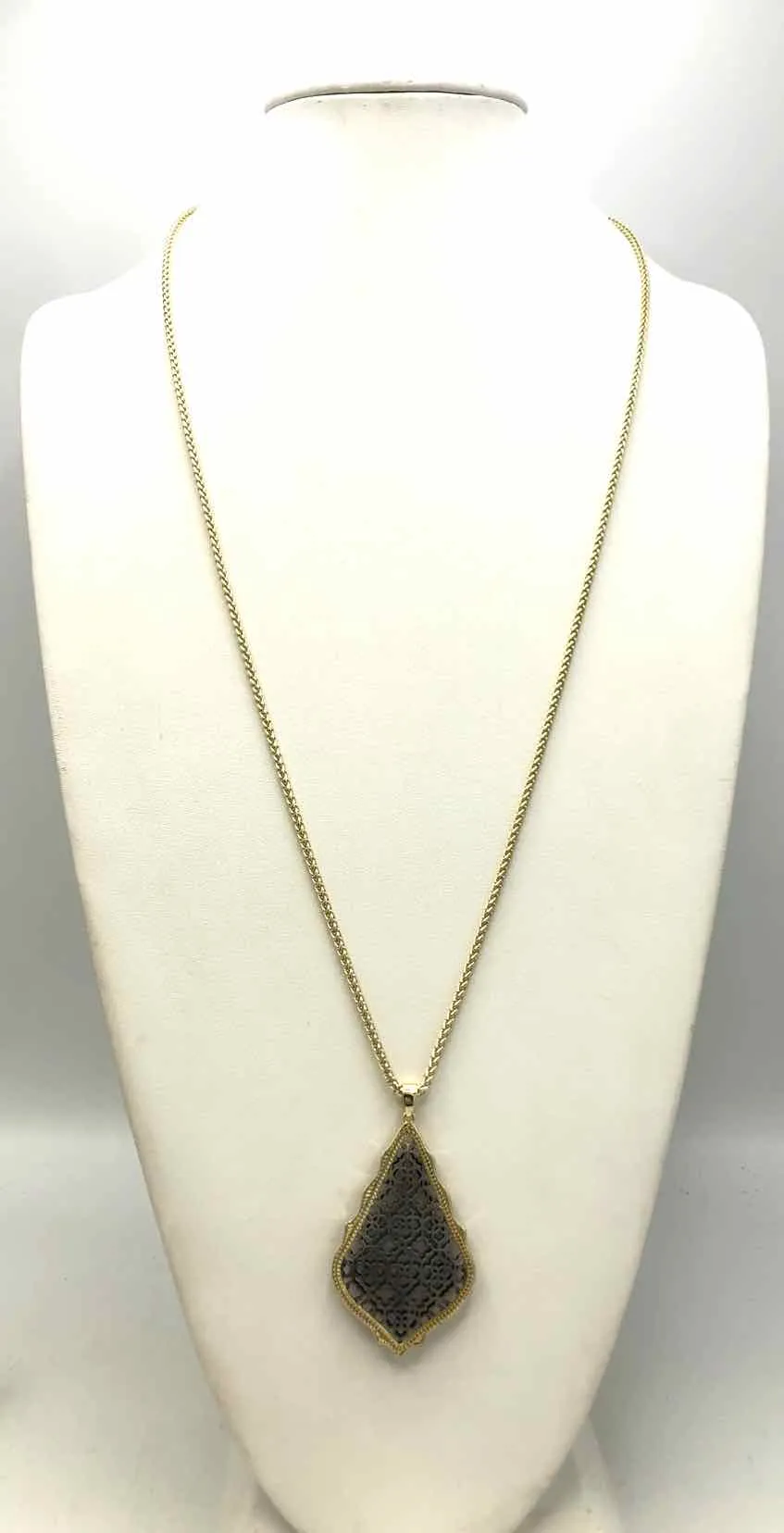 KENDRA SCOTT Goldtone Gunmetal Necklace