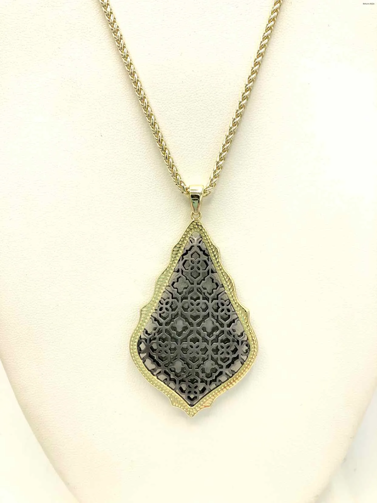 KENDRA SCOTT Goldtone Gunmetal Necklace