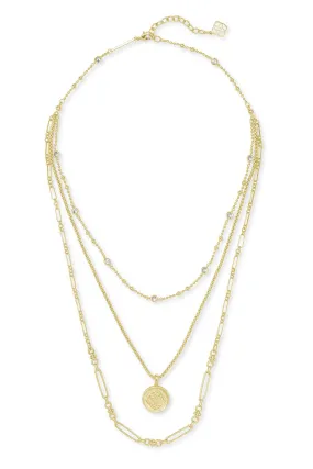 Kendra Scott Medallion Triple Strand Necklace