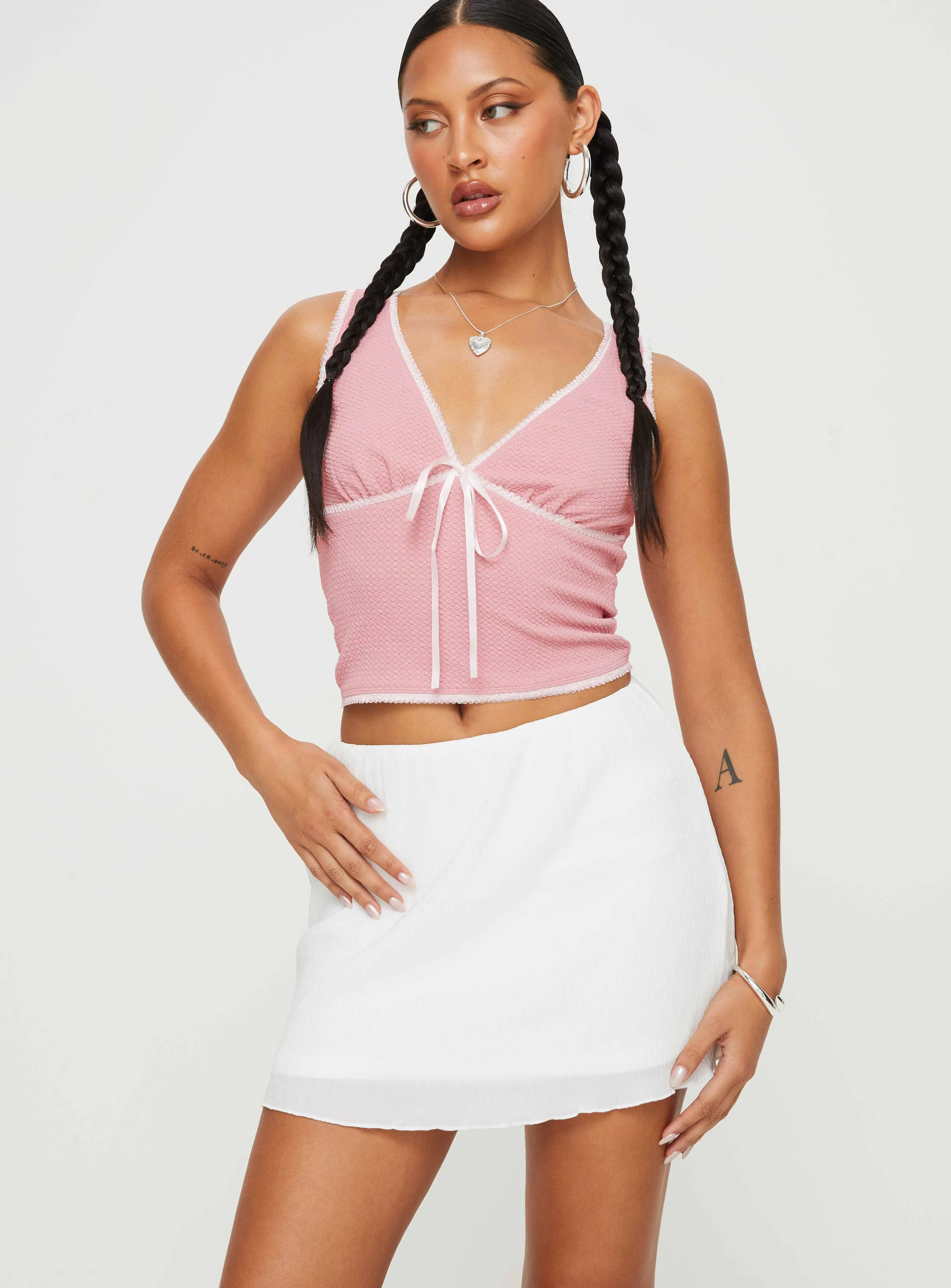 Kennedie Mini Skirt White