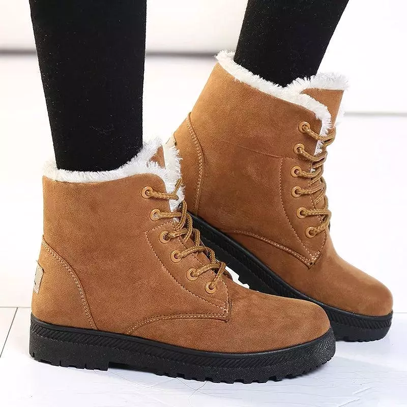 Lace Up Winter Women Snow Boots