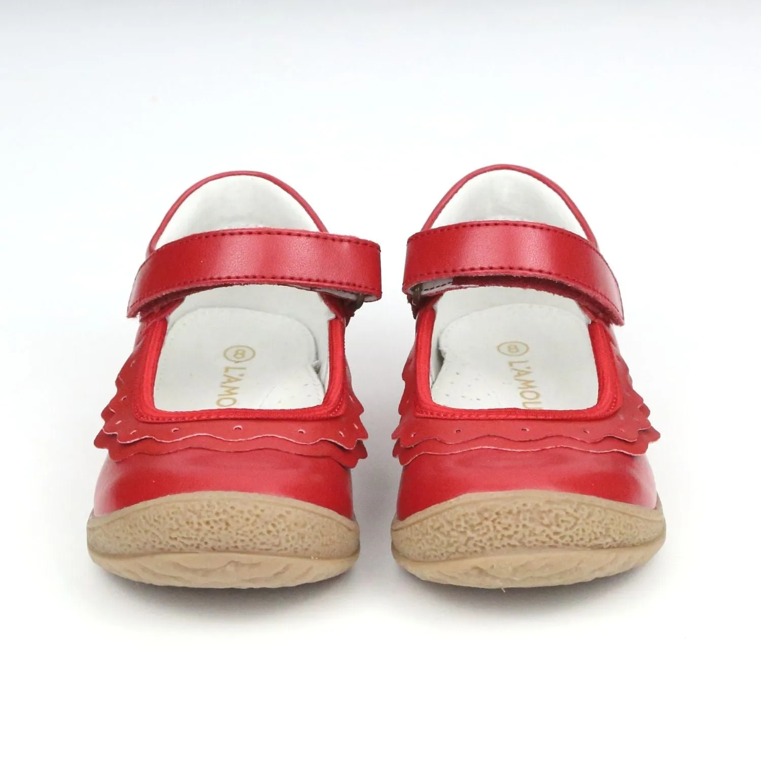 L'Amour Girls Ruffle Mary Janes