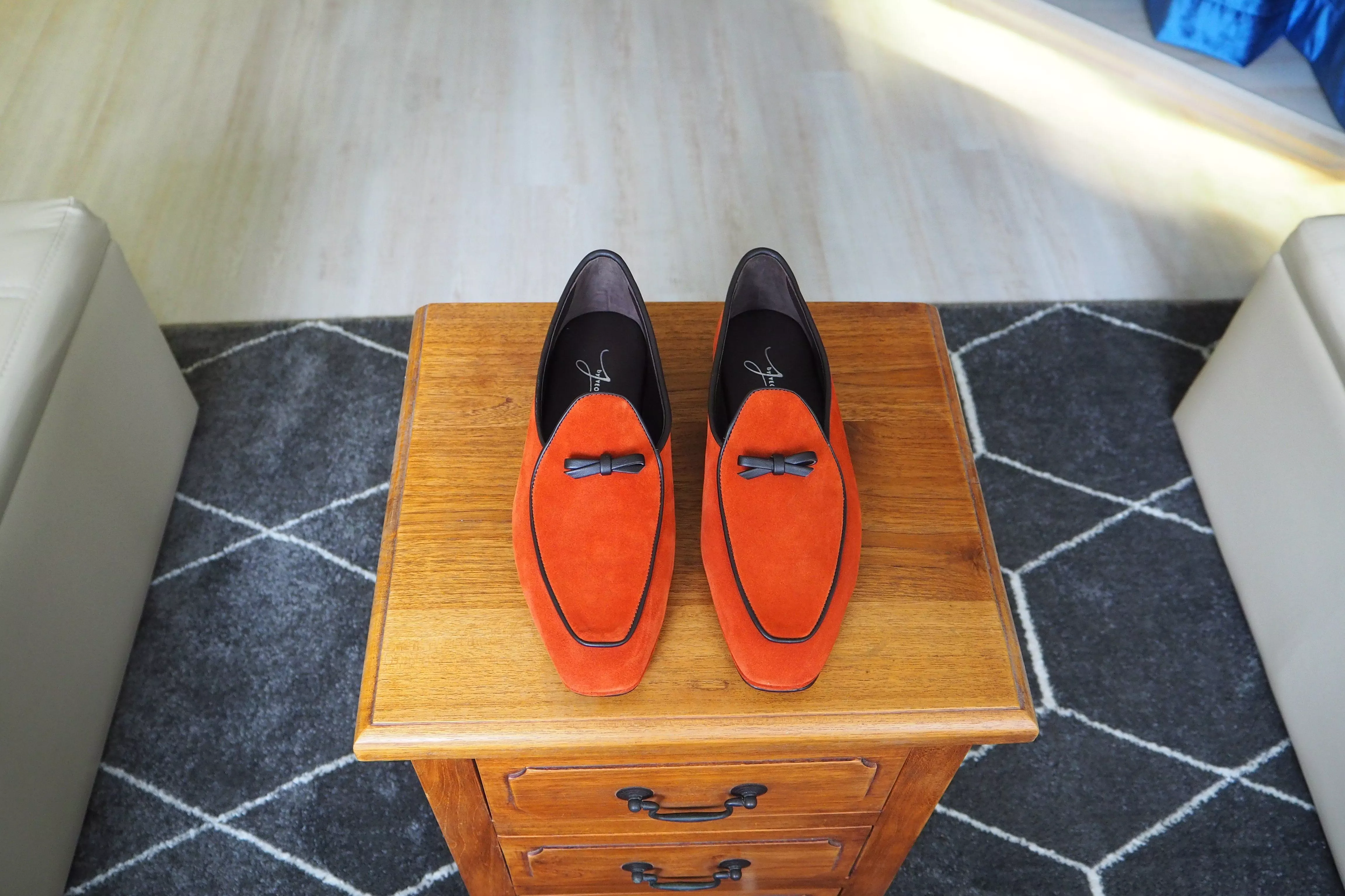 Leonie Suede Loafer With Tie