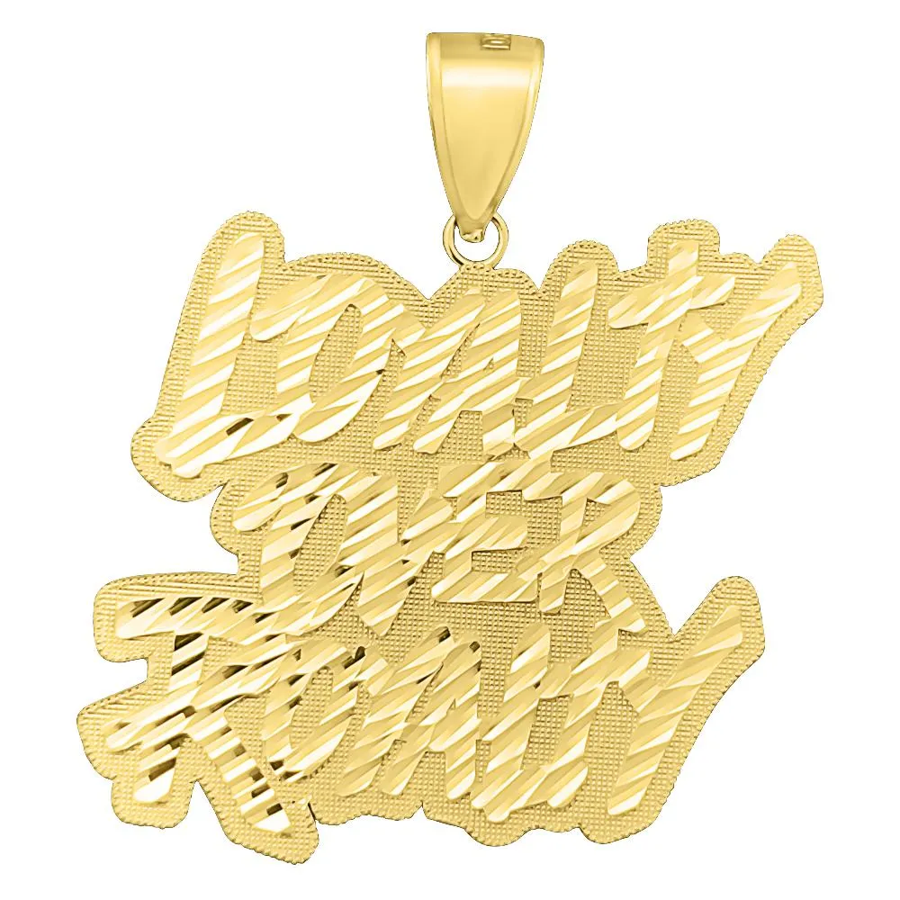 Loyalty Over Royalty DC 10K Yellow Gold Pendant