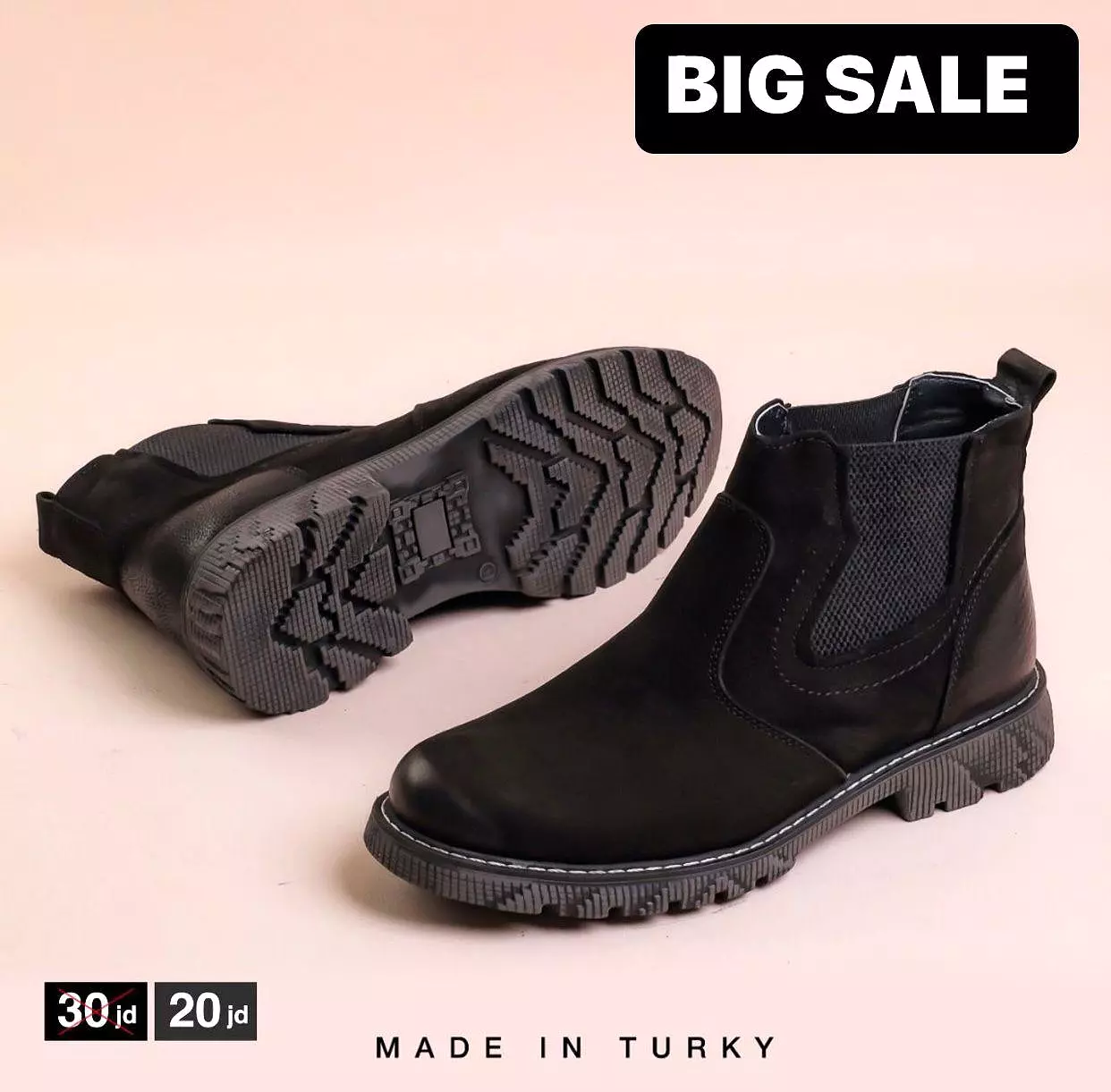 MADE IN TURKEY GENUINE LEATHER MEN BOOTS ON502