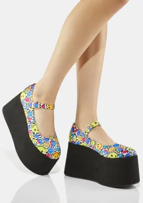 Make Me Giggle Platform Mary Janes-