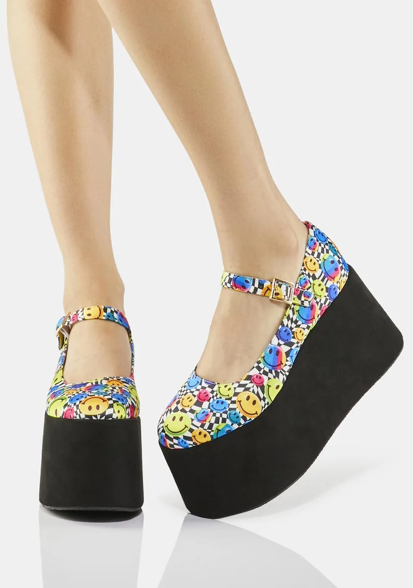 Make Me Giggle Platform Mary Janes-