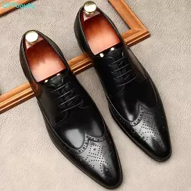 Men  Dress Shoes -  Edgardo Oxford Leather Shoes