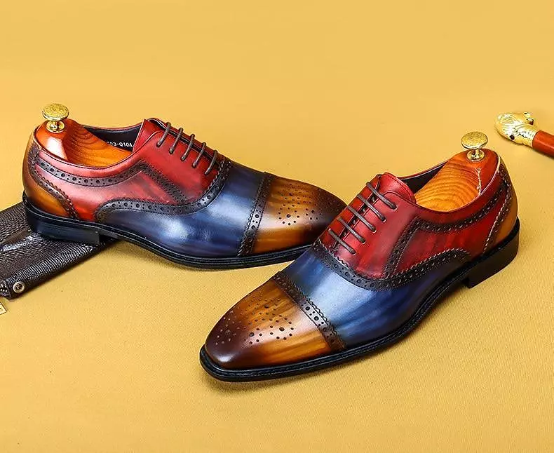 Men  Dress Shoes -  Timotio Leather Oxford Shoes