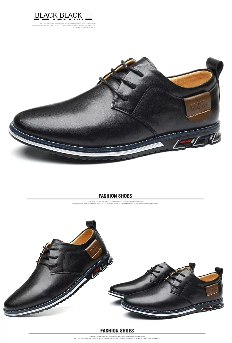 Men Oxfords Leather Sneakers