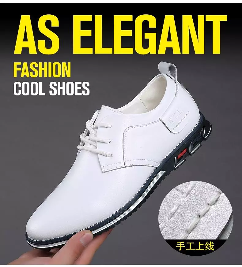 Men Oxfords Leather Sneakers