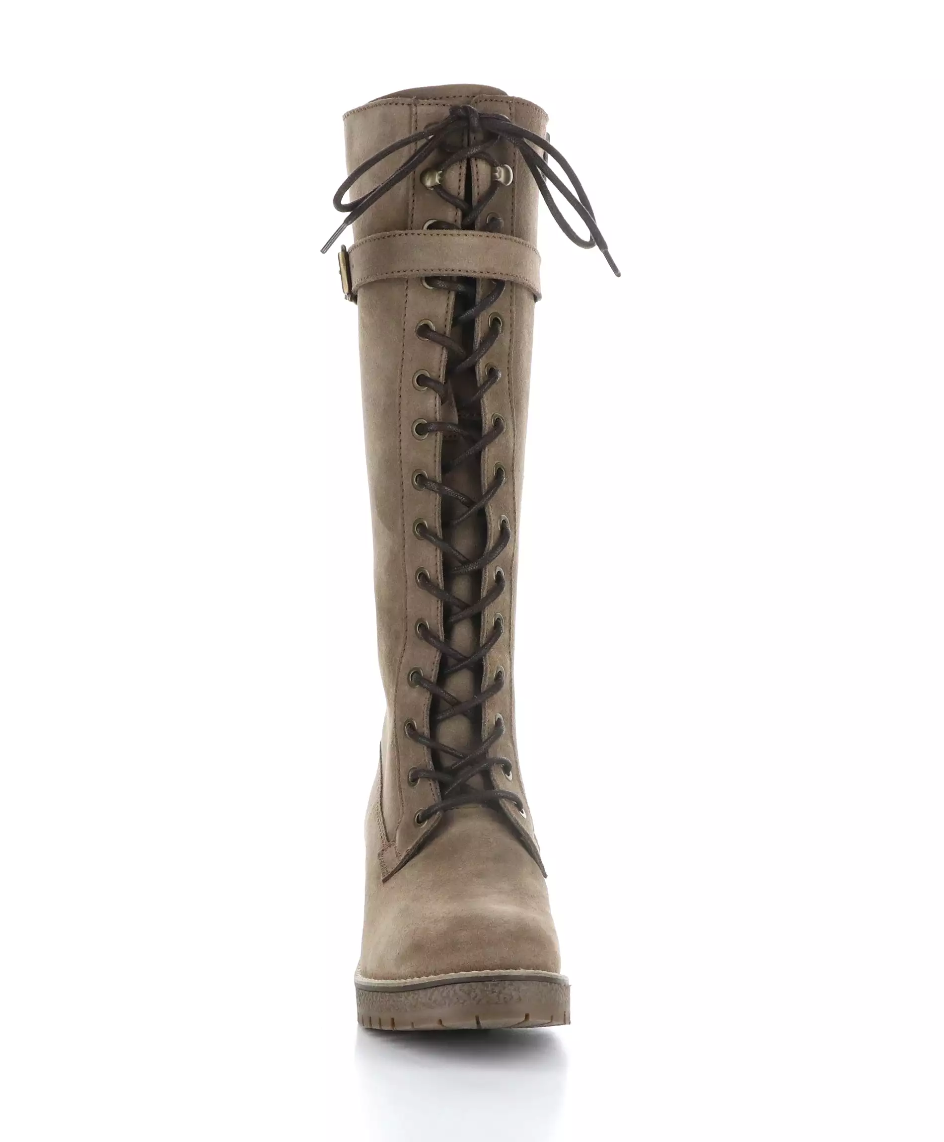 MOKY TAUPE Round Toe Boots