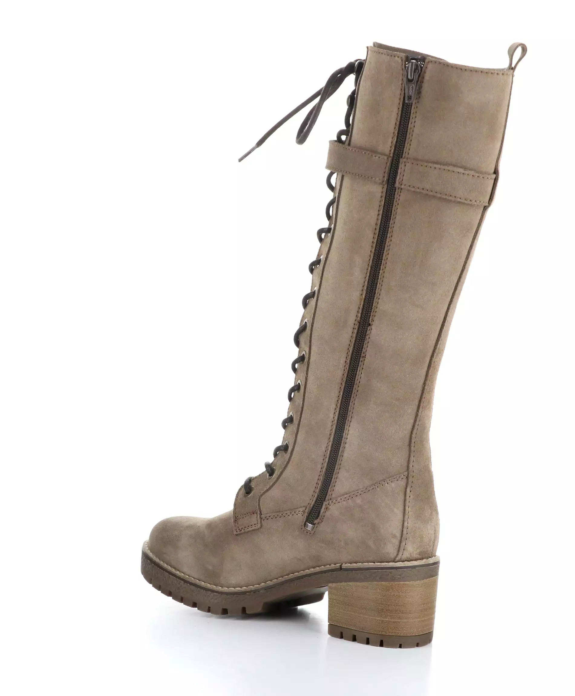 MOKY TAUPE Round Toe Boots