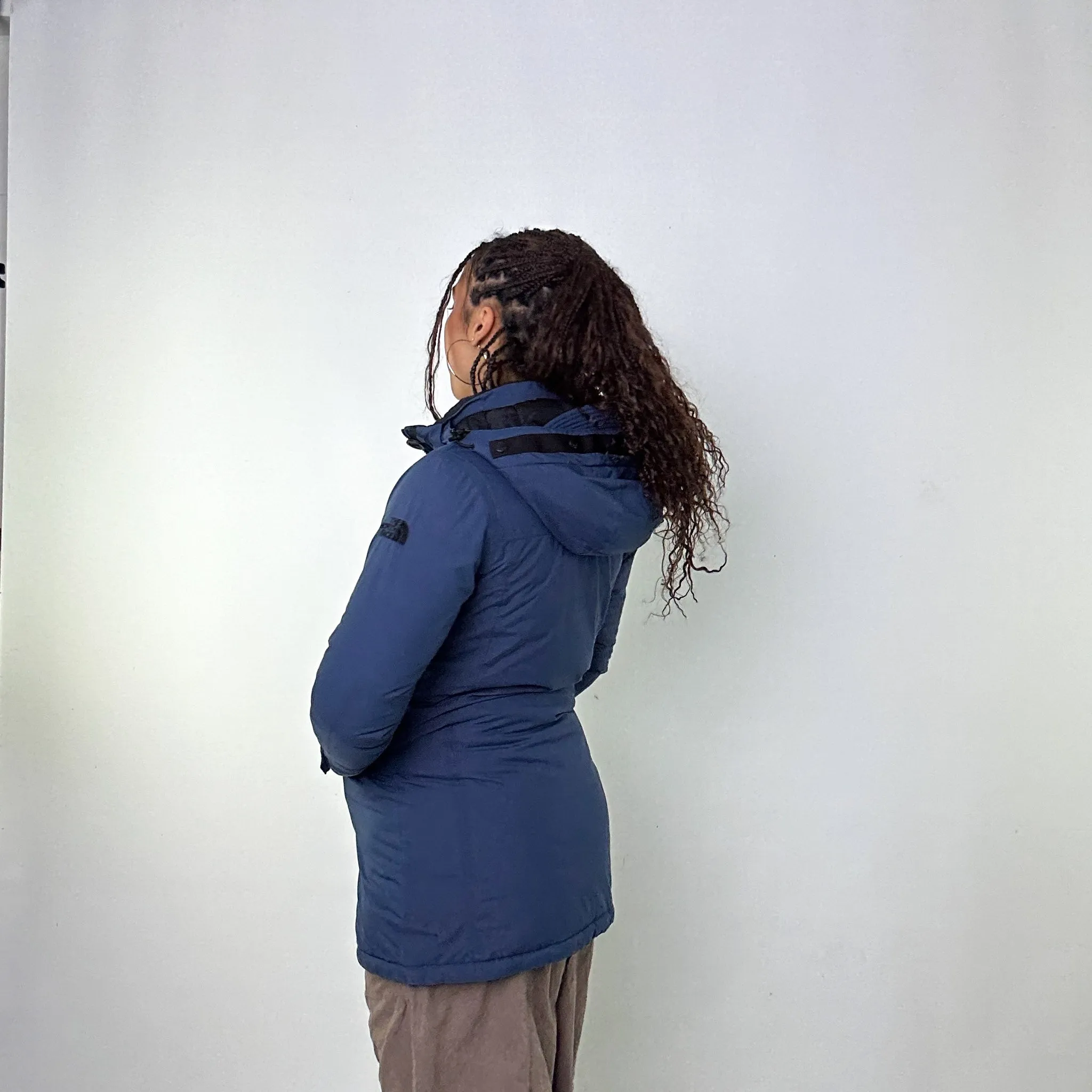 Navy Blue y2ks The North Face Puffer Jacket Coat (XS)