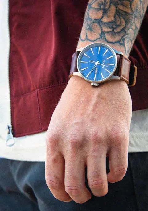 Nixon - Sentry Leather Gold / Indigo/ Brown