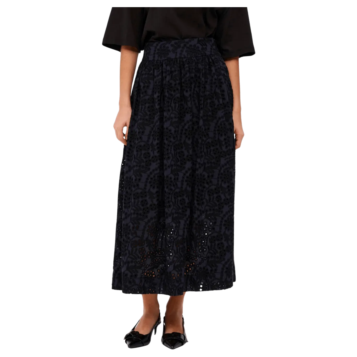 Object Broderie Anglaise Maxi Skirt