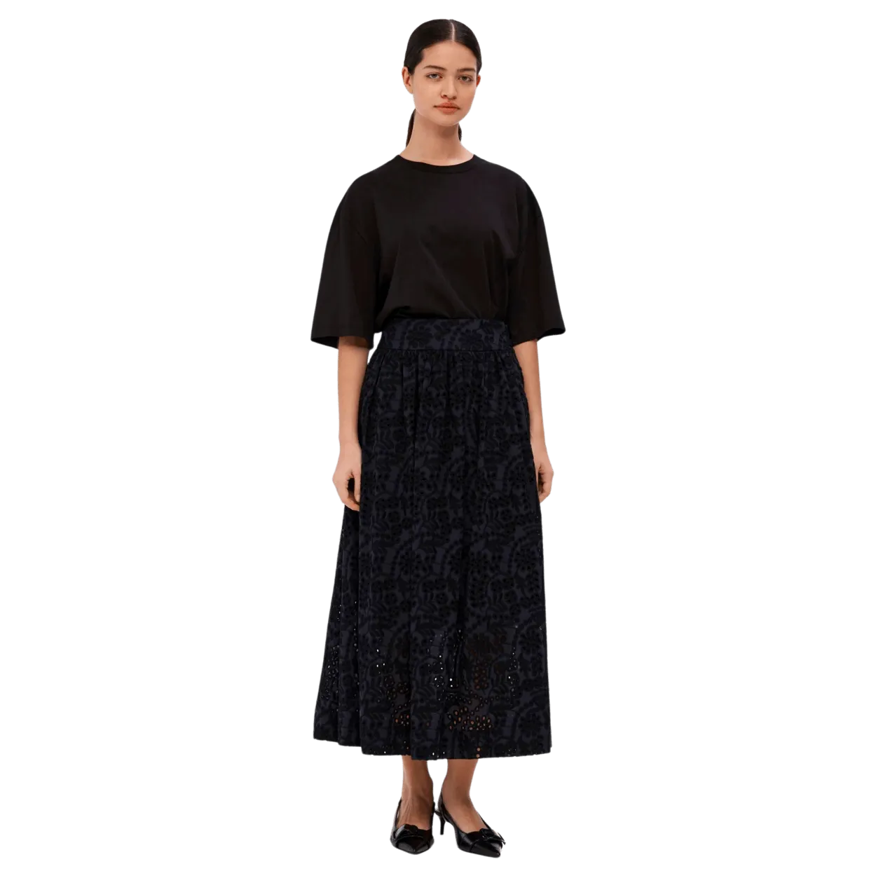 Object Broderie Anglaise Maxi Skirt