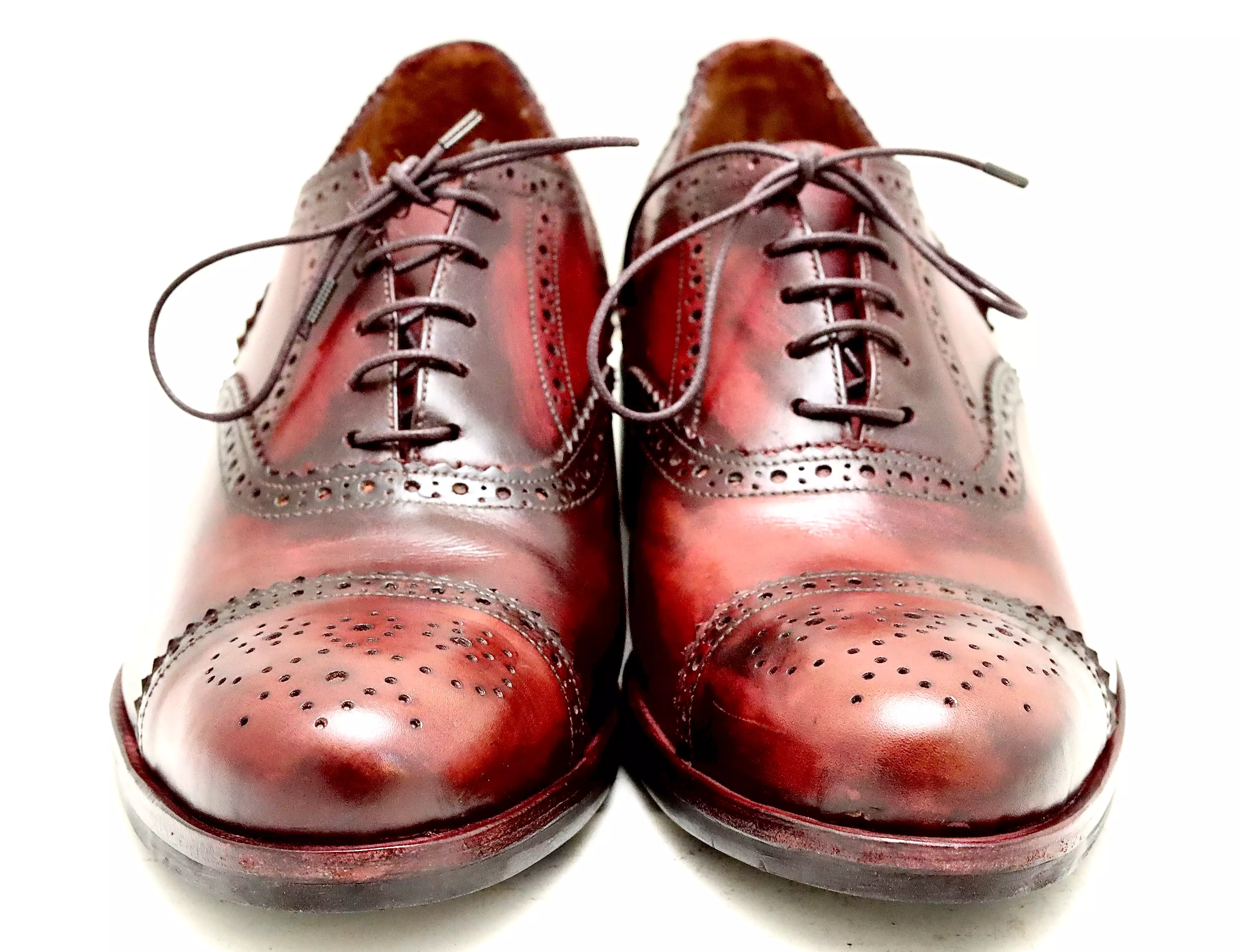 Oxford brogue  | Burgundy rub off | box calf