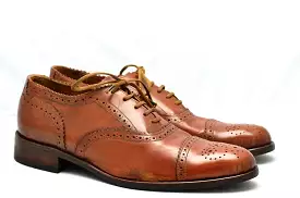 Oxford brogue  | Tan  |  calf