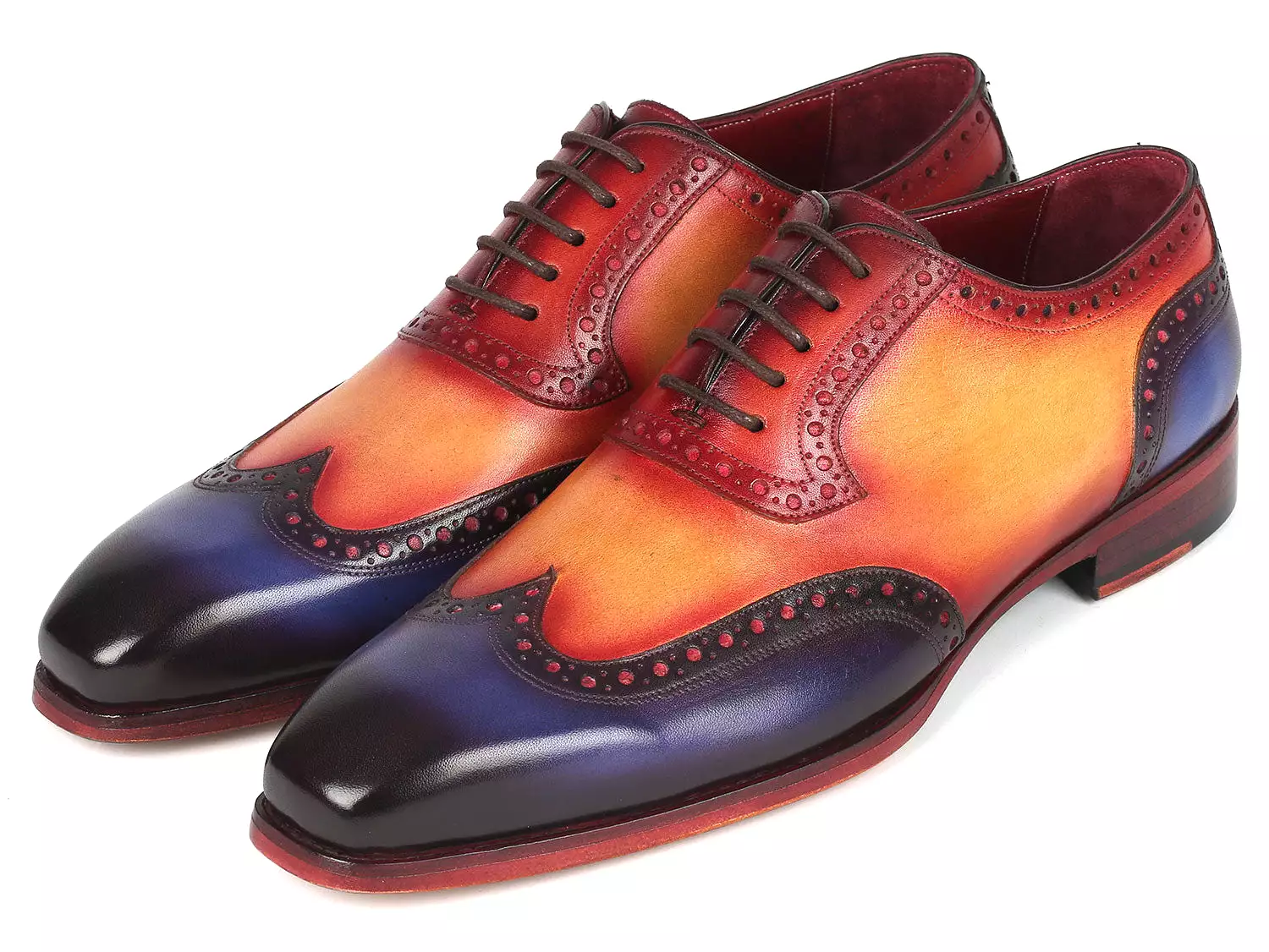 Paul Parkman Goodyear Welted Men's Wingtip Oxfords Multicolor - 6819-MLT