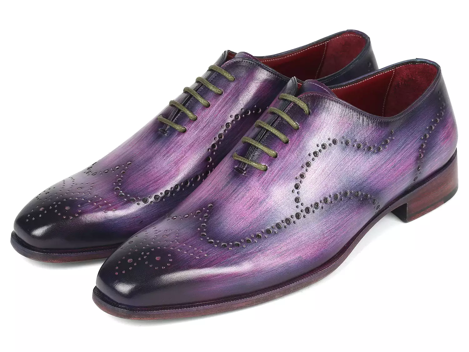 Paul Parkman Men's Wingtip Oxfords Purple - 741-PUR