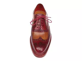 Paul Parkman Triple Wingtip Brogues Bordeaux & Camel (ID#027-TRP-CMLBRD)