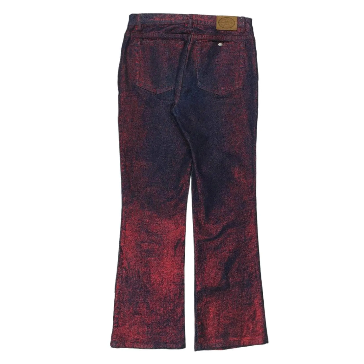 Peter Golding Red Metallic Boot Cut Jeans