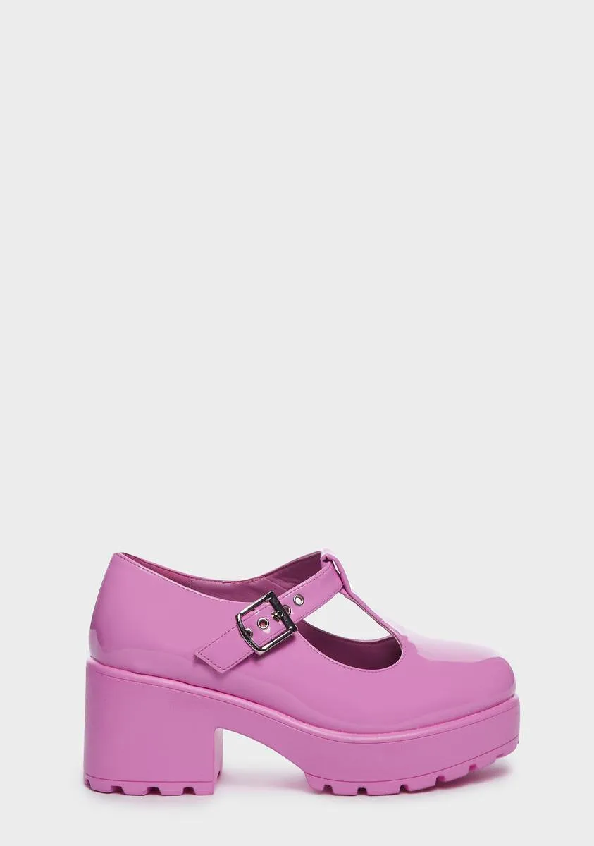 Pink PVC Sai Mary Janes-