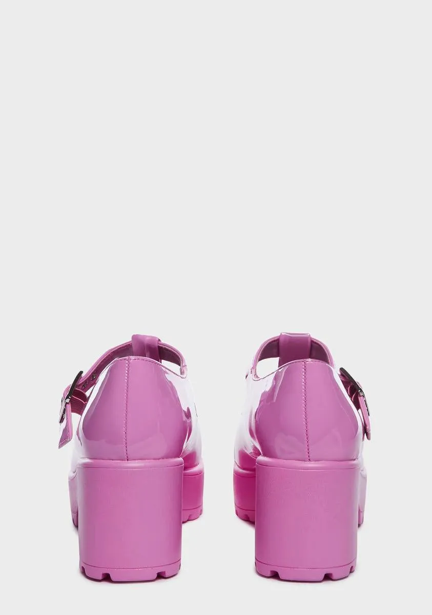 Pink PVC Sai Mary Janes-