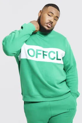 Plus Offcl Colour Block Sweater