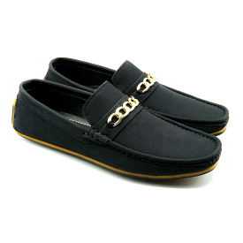 Premium PU Leather Chain Buckle Moccasins