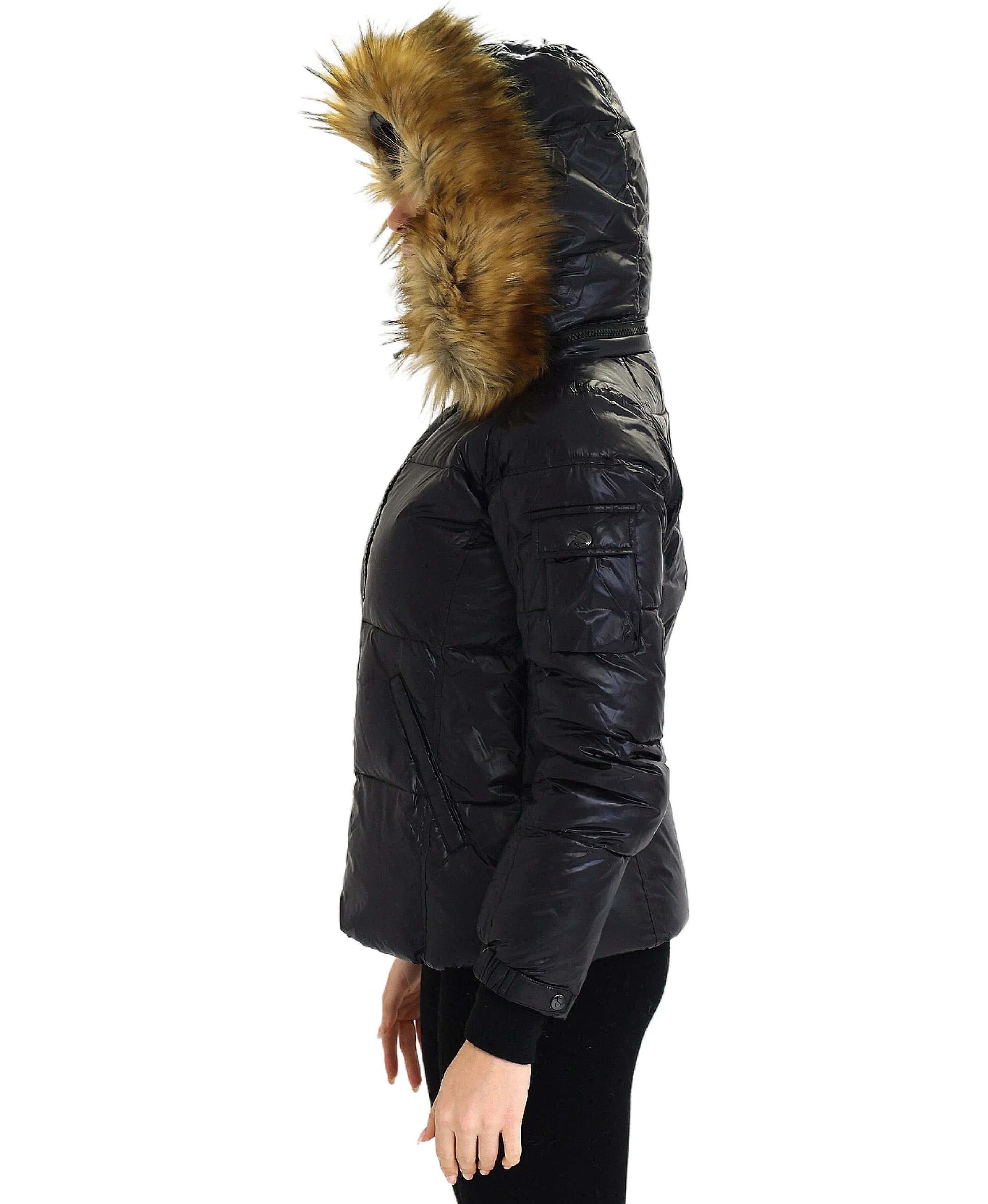 Puffer Jacket w/ Faux Fur Hood