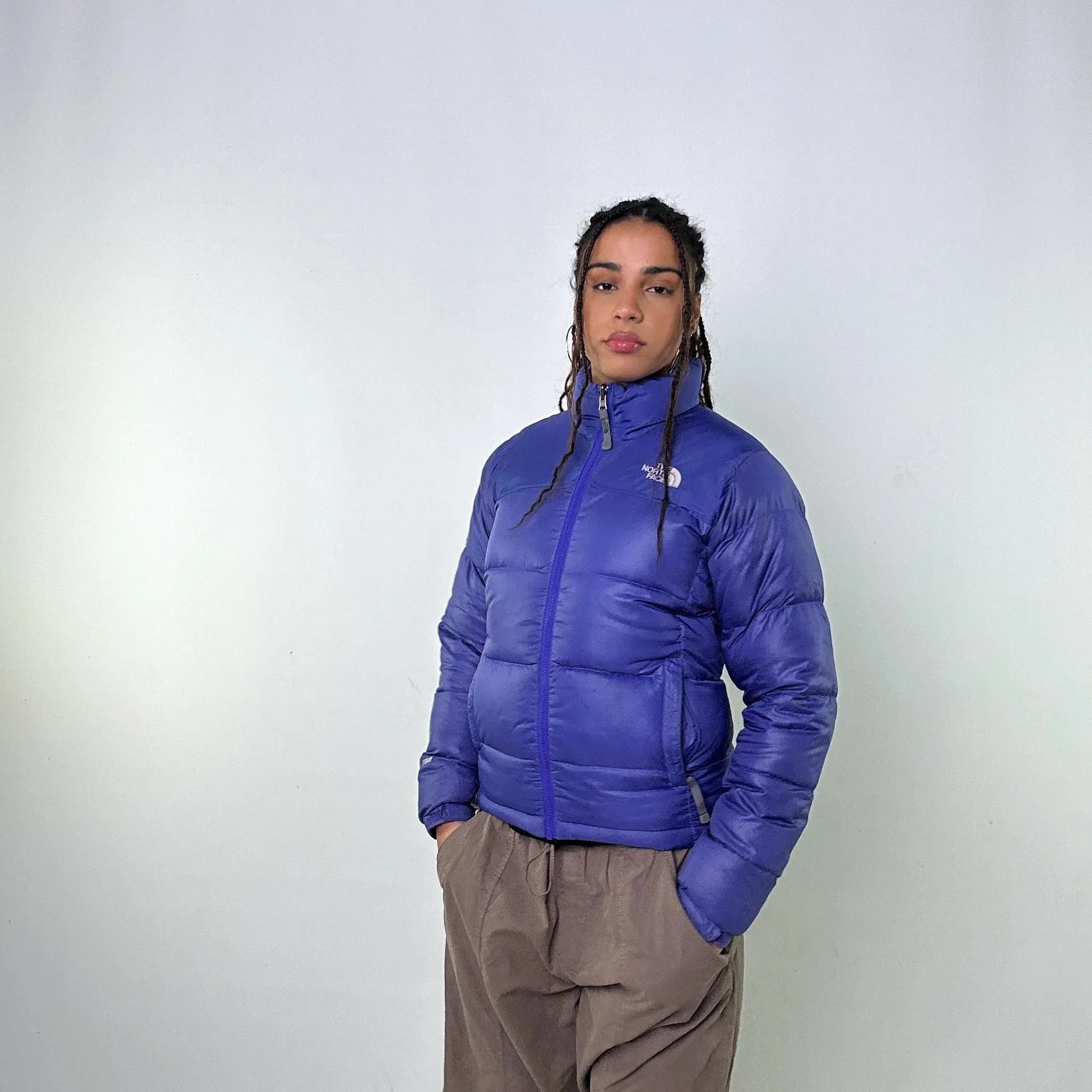 Purple 90s The North Face 700 Series Puffer Jacket Coat (S)