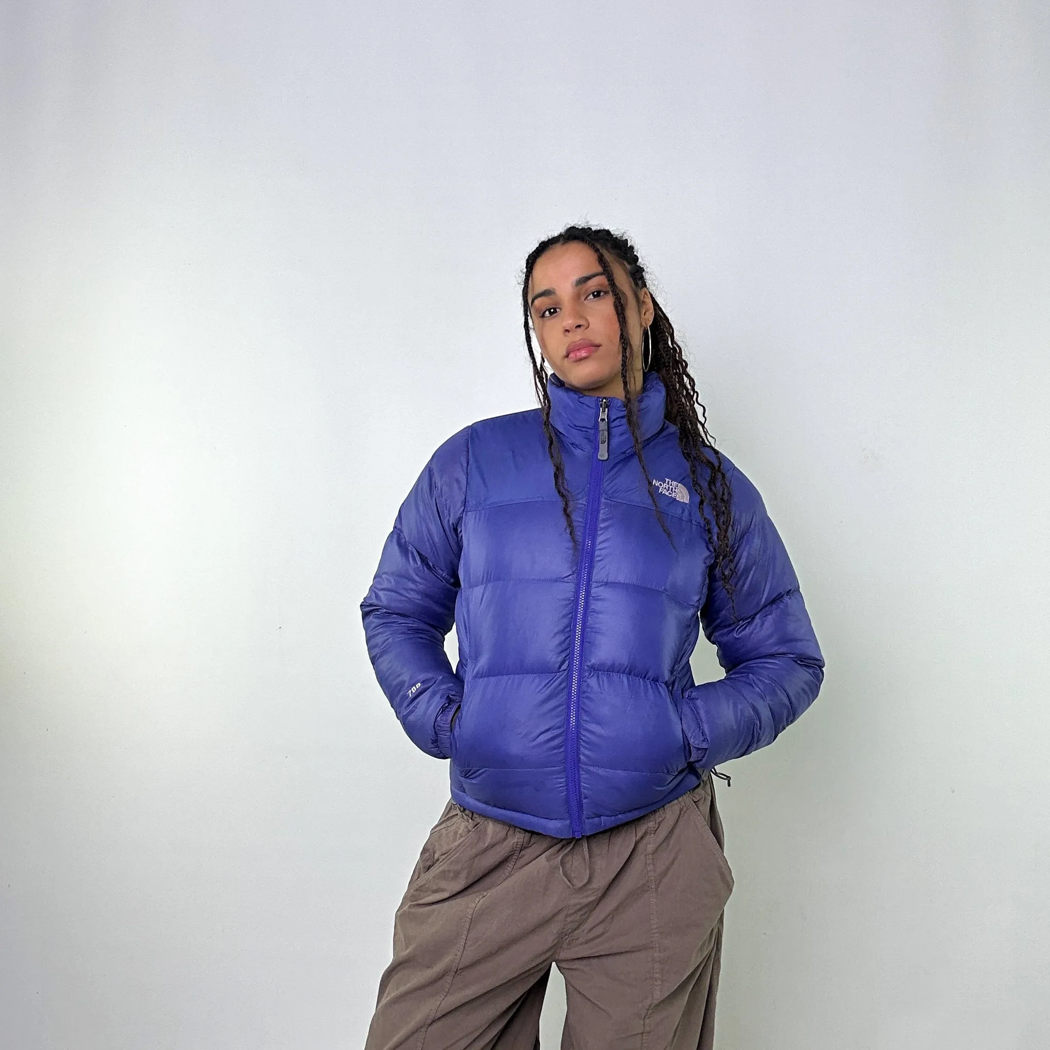 Purple 90s The North Face 700 Series Puffer Jacket Coat (S)