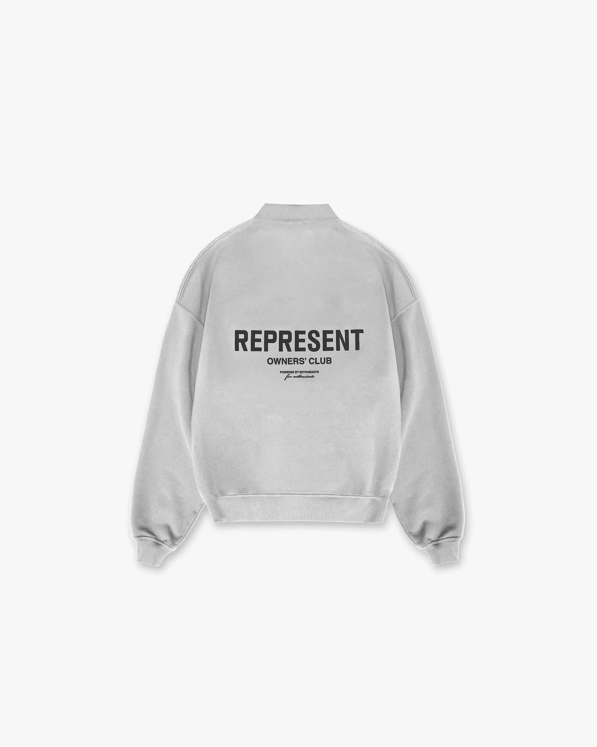 Represent Owners Club Long Sleeve Polo Sweater - Ash Grey