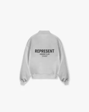 Represent Owners Club Long Sleeve Polo Sweater - Ash Grey