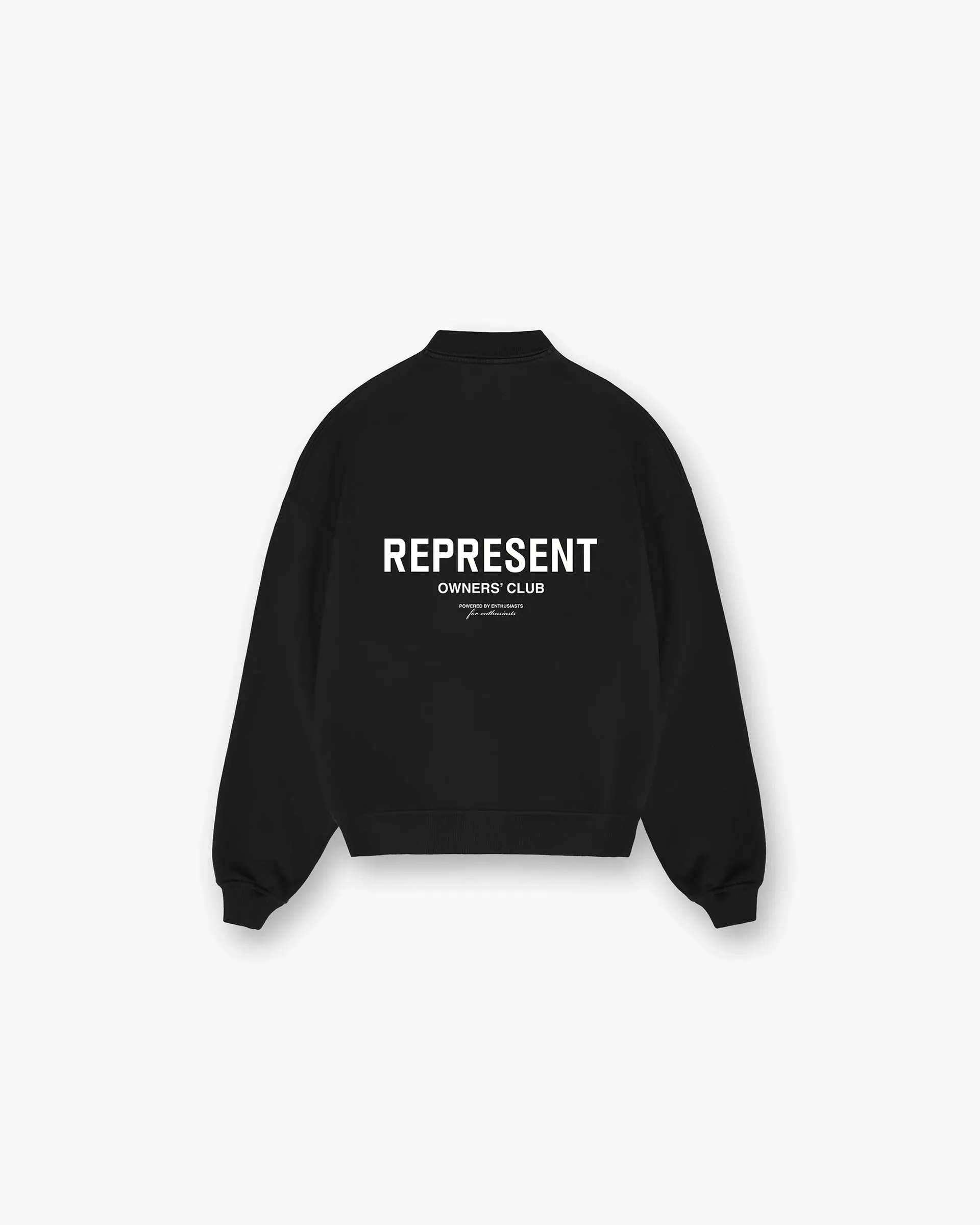 Represent Owners Club Long Sleeve Polo Sweater - Black