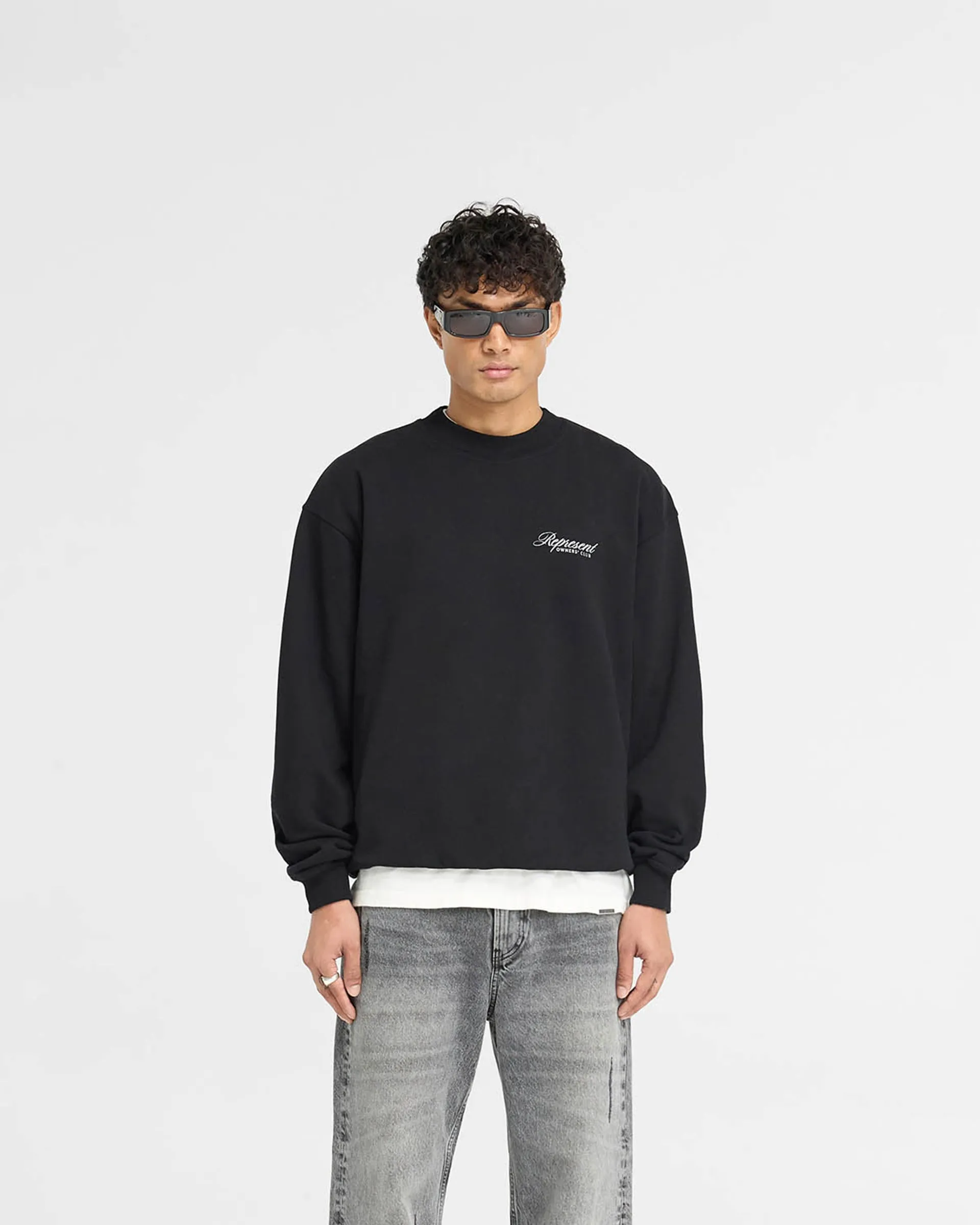 Represent Owners Club Script Sweater - Black