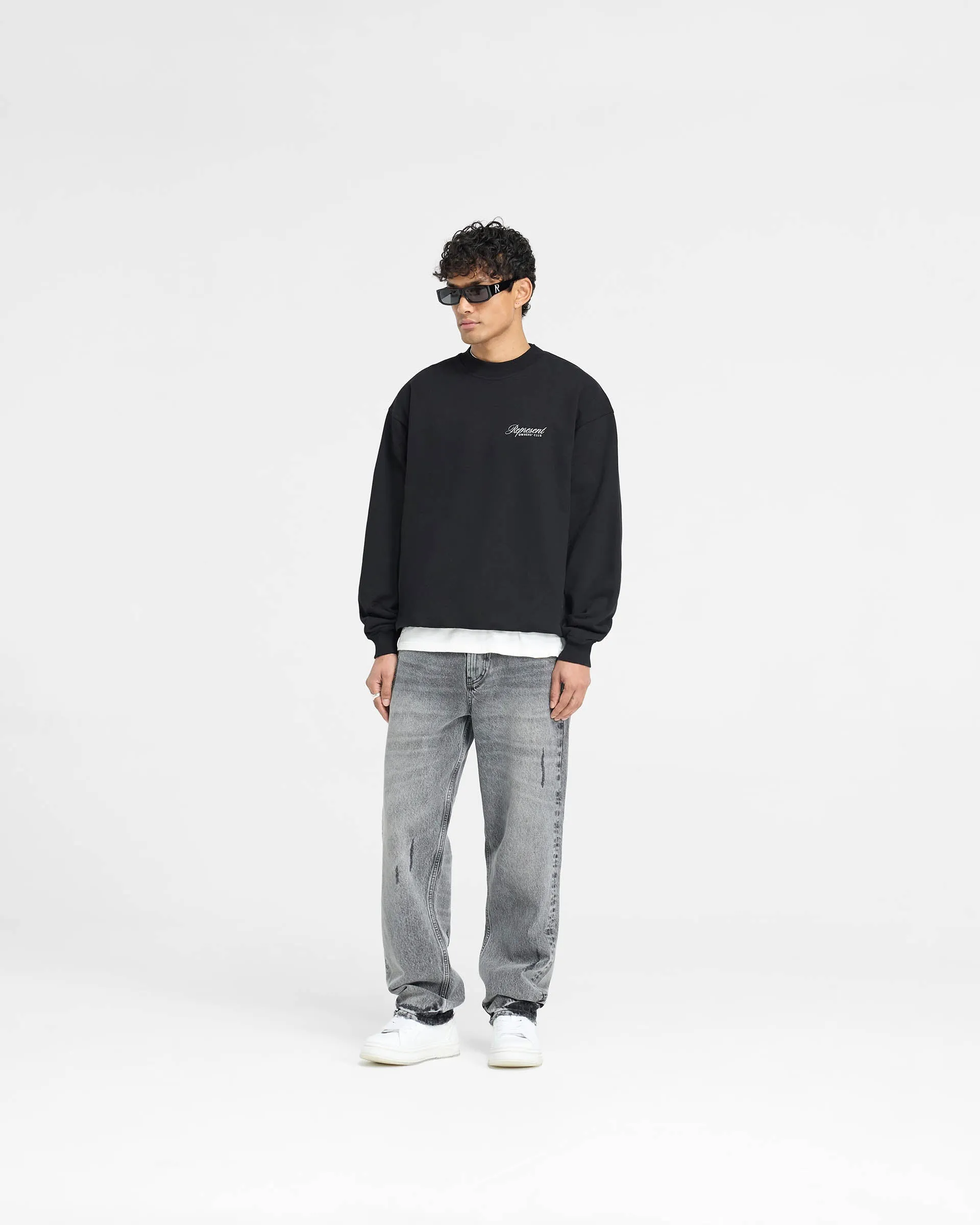 Represent Owners Club Script Sweater - Black