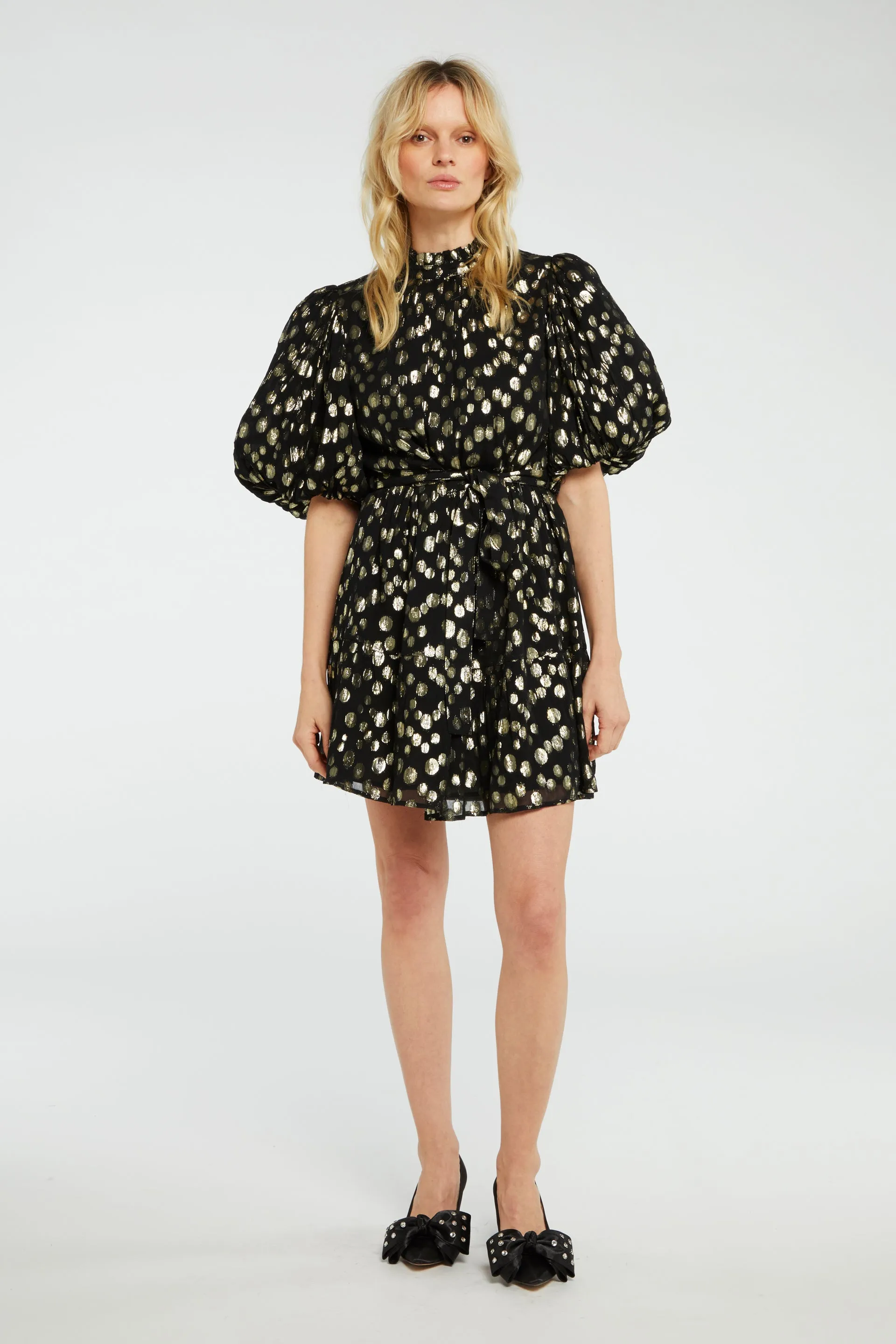 Roxy Dress - Black & Gold