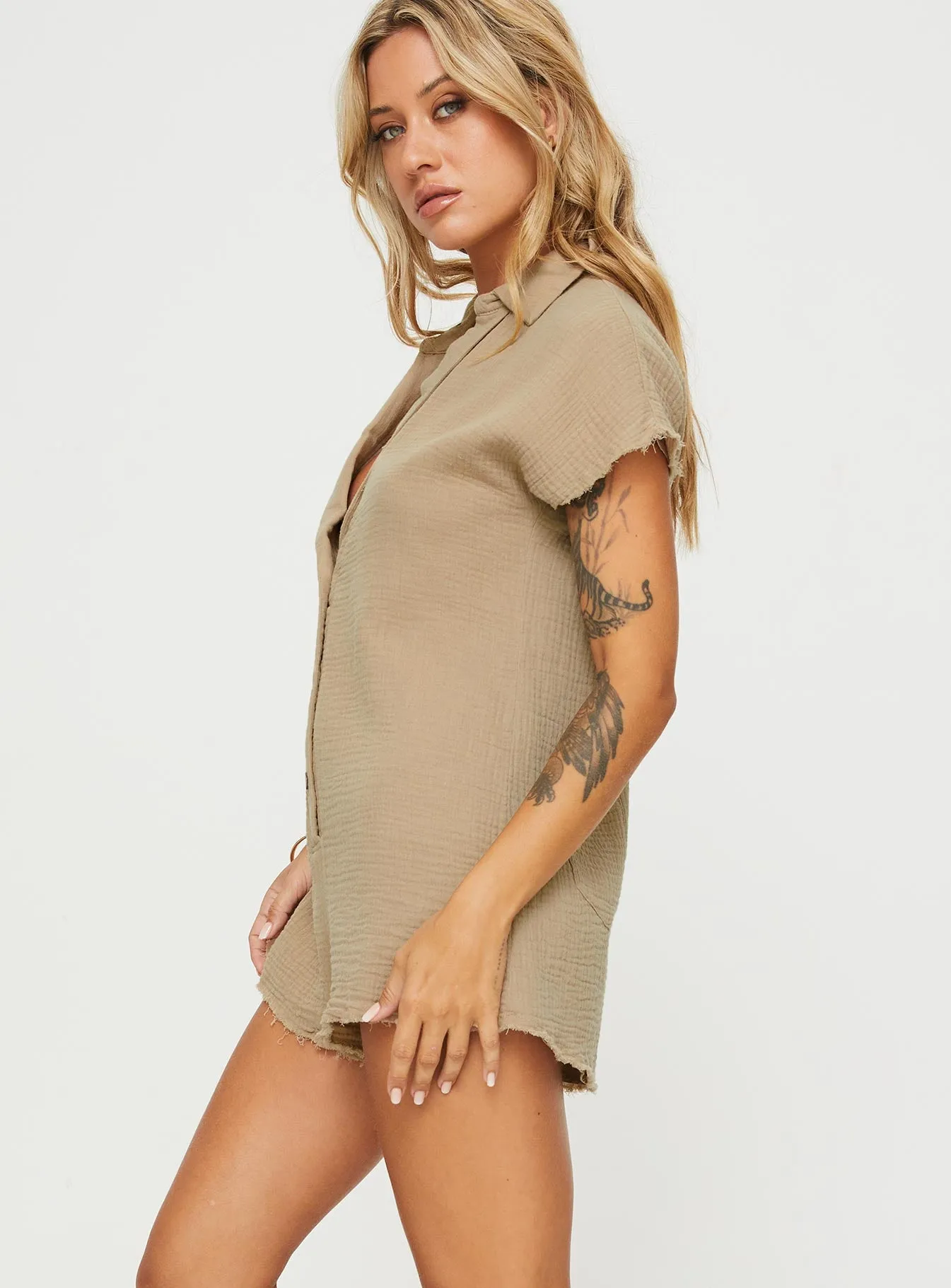 Salt Lake Playsuit Beige